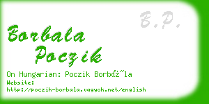 borbala poczik business card